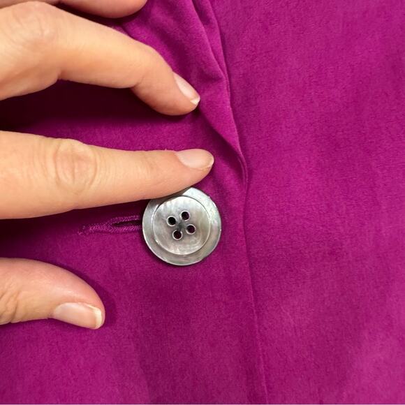 Vintage Classiques Entier Magenta Pink Silk Blazer Jacket Womens S Oversized - Picture 2 of 11